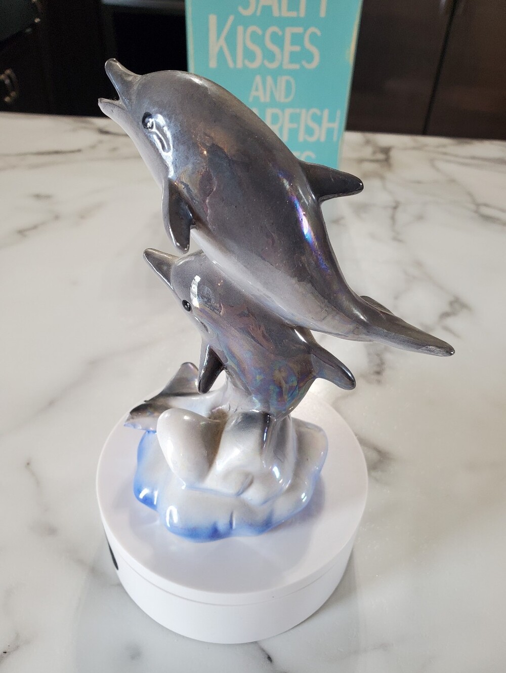 Iridescent Dolphins Figurine - Picture 4 of 13